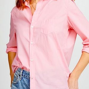 Frank & Eileen Pink Linen Shirt women’s size S